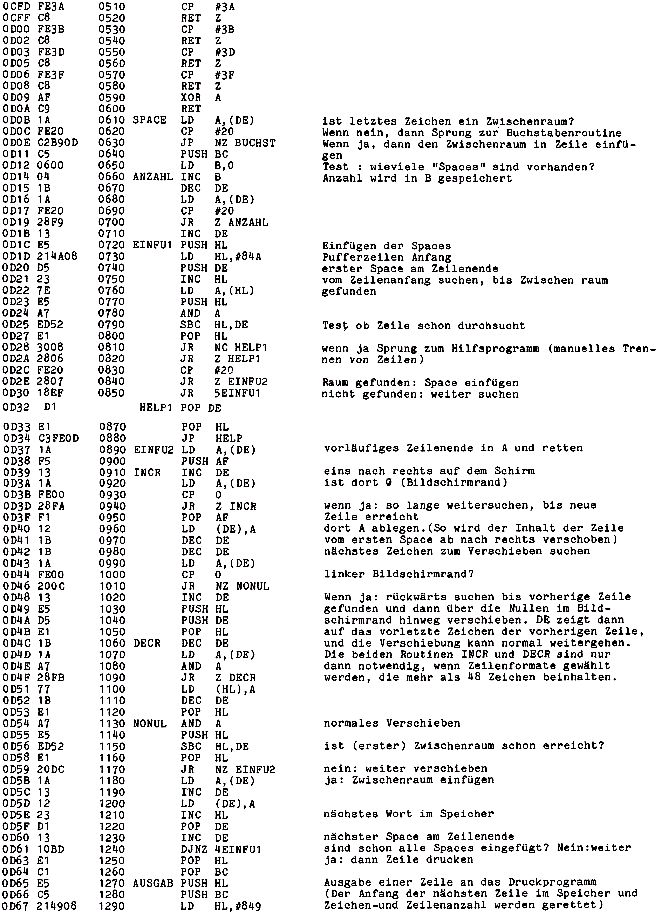 Assembler-Listing
