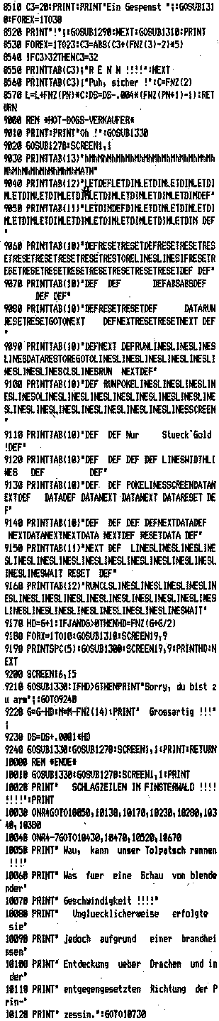 BASIC-Listing