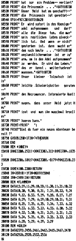 BASIC-Listing